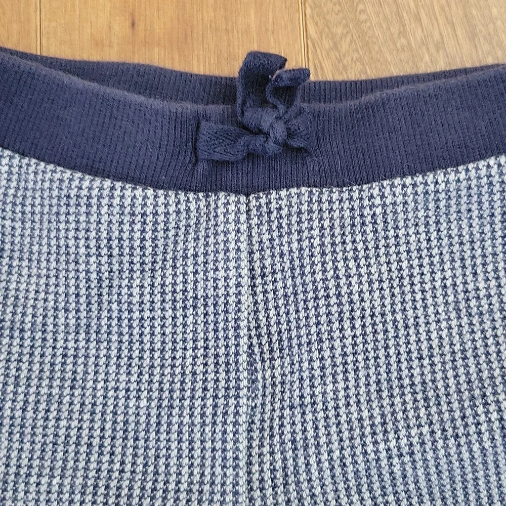 Girls Janie and Jack Blue and White Houndstooth Stretch Legging Pants 12-18 mnth